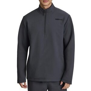 New Reebok Mens XL Commuter Quarter  Zip Pullover Ebony Grey RBX 1/4 Zipper